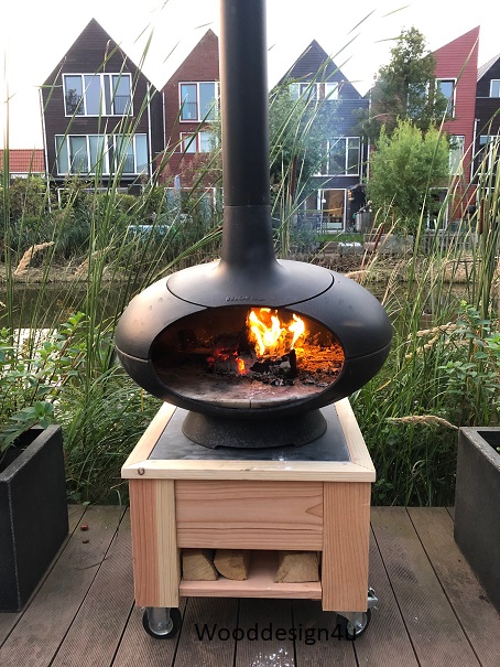 Omzet ik heb dorst bom Vuurtafel onderstel voor pizza oven.