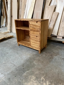 Zebra wood retro cabinet