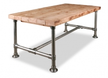 Tafel met steigerbuis onderstel