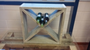 Wine rack scaffolding wood