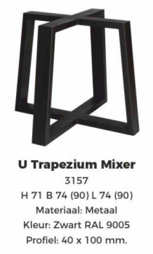 U - trapezoidal mixer