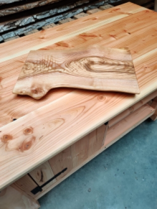 Cutting board, honey locust