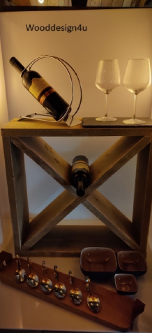 Wine rack scaffolding wood