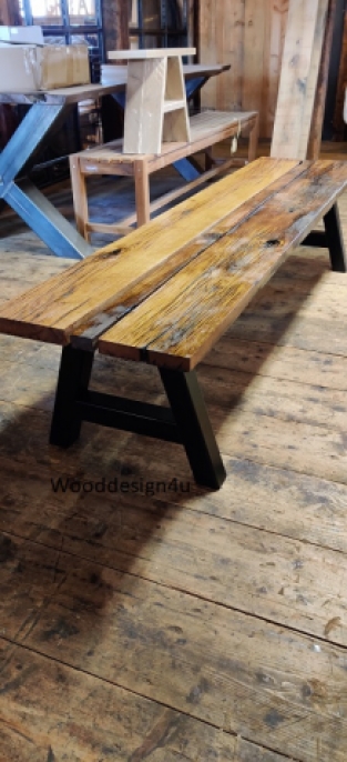 Oak table bench