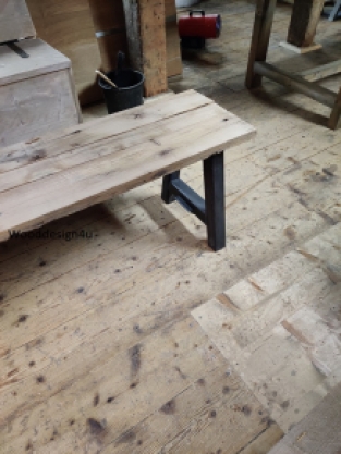 Barnwood dining table bench