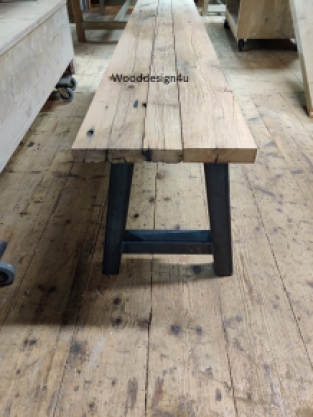 Barnwood dining table bench