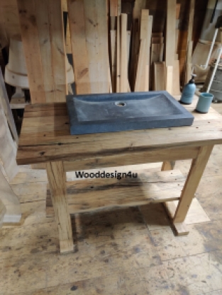 Old oak washbasin furniture