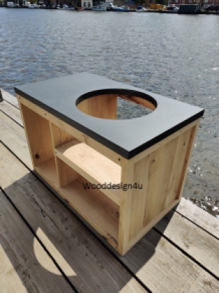 outdoor kitchen-oak-and-concrete