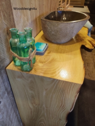 Acacia wood washbasin furniture