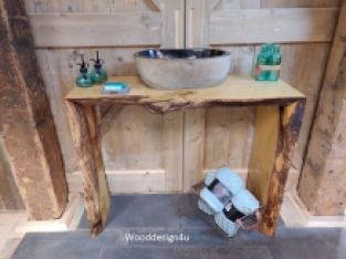 Acacia wood washbasin furniture