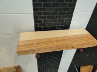 Ash wall shelves