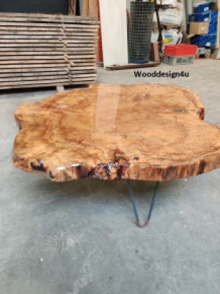 Maple tree trunk coffee table