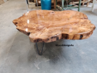 Maple tree trunk coffee table