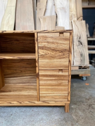 Zebra wood retro cabinet