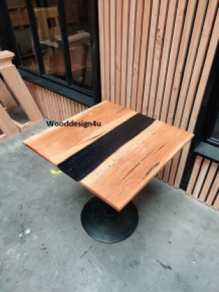 Table top with black epoxy