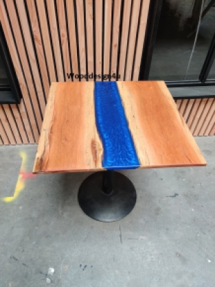 Tabletop cobalt blue epoxy