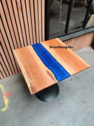 Tabletop cobalt blue epoxy