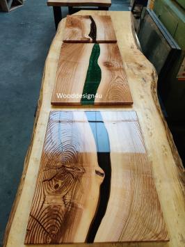 Couchtisch Epoxy rund Holz Resin