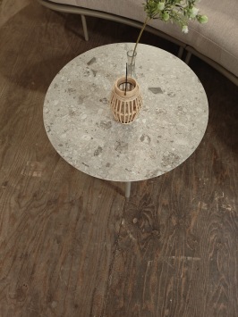 Loungeset Barcelona – Halfronde loungeset 250 cm met salontafel betonlook