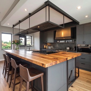 Ombouw voor keukeneiland , barblad ontbijttafel.