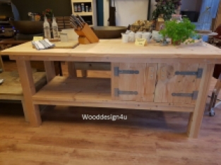 Douglas fir cooking table